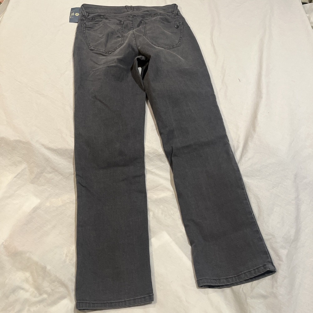 Democracy Jeans Women's "Ab" Solution Gray Straight Leg Pants Size 10 New - Picture 7 of 10